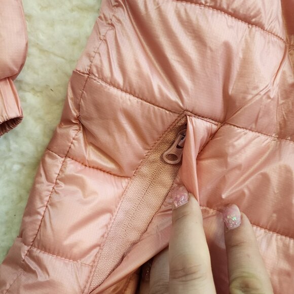 Swiss Tech Puffer Coat Jacket XS Pink Long Line Zip NEW Pockets Water Resist - Picture 8 of 10
